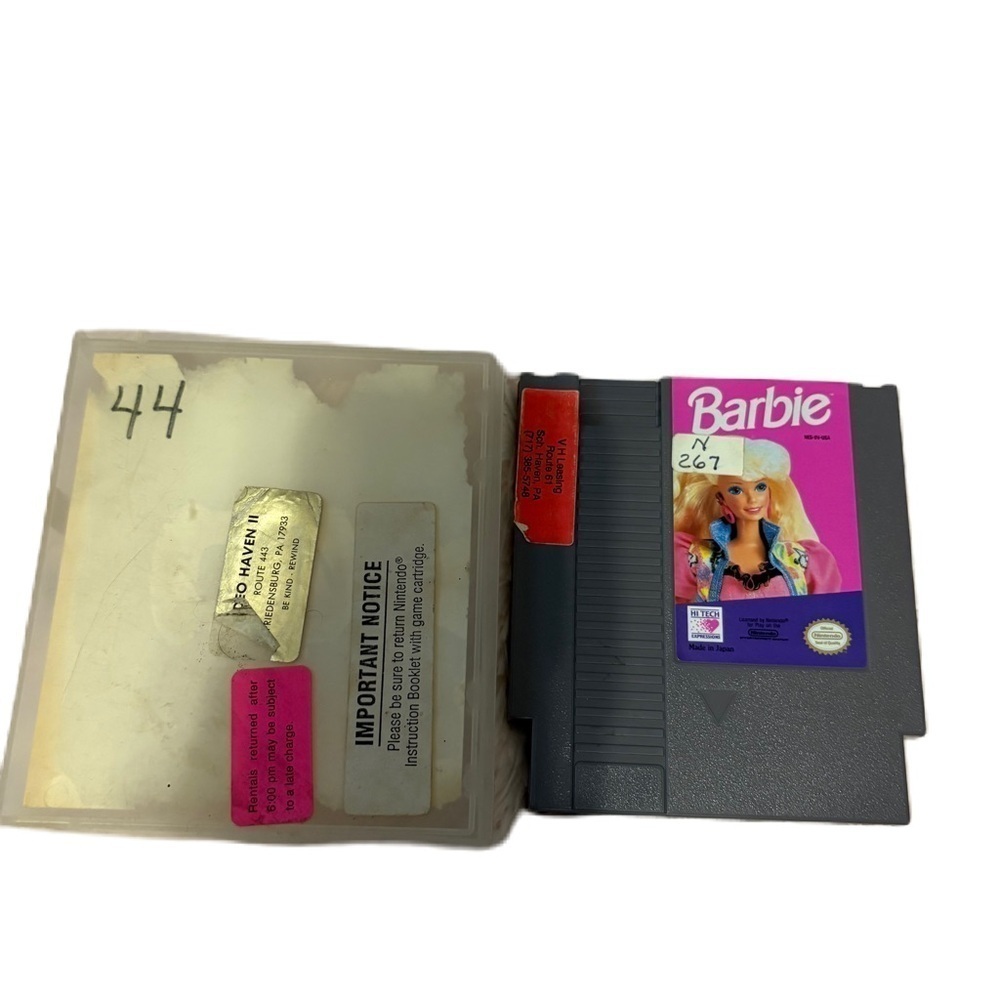 Barbie Video Game Cartridge NES Nintendo 1991 Vintage